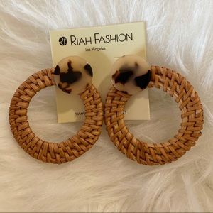 New Rattan Earrings by Riah Fashion Los Angeles